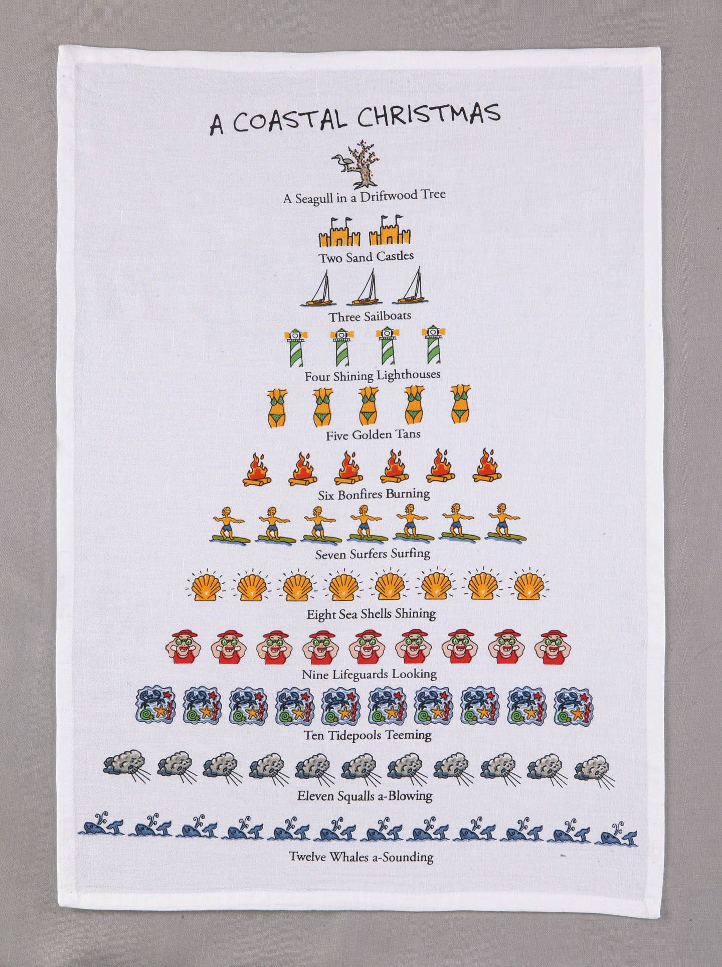 A Coastal Christmas Kitchen Towel