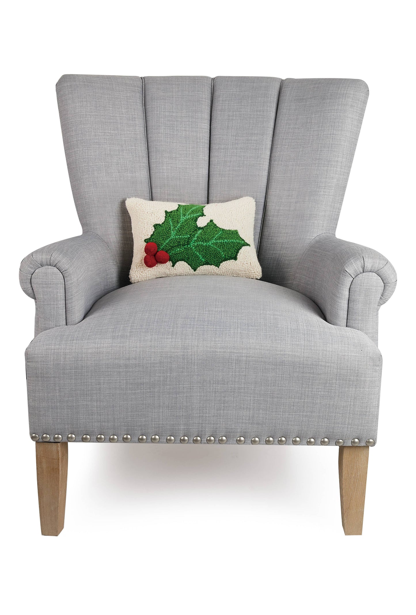 Holly W/Pompom Hook Pillow
