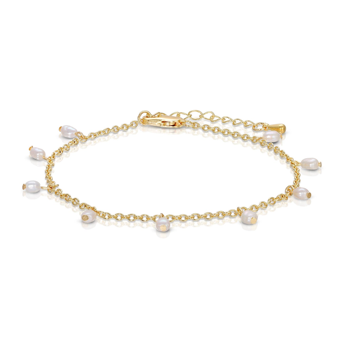Ankle Bracelet | 14k GP Chain with Pearls