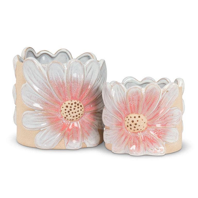 Sm Pink Daisy Planter