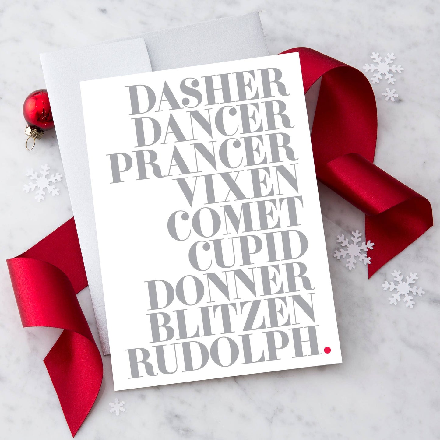 Santa's Reindeers Christmas Card