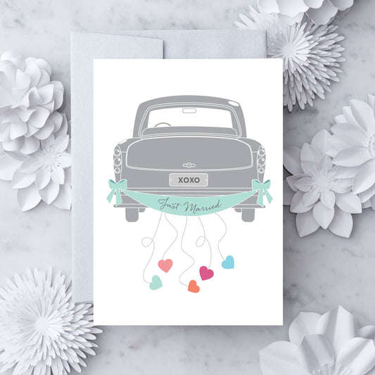 "Just Married” Wedding Card