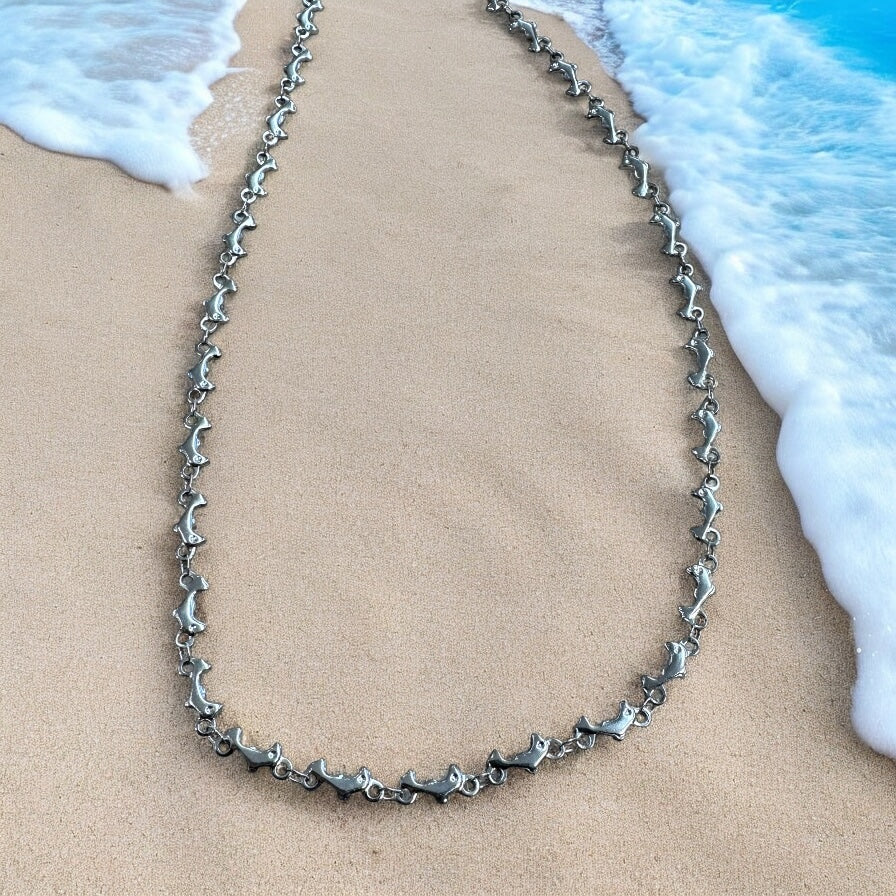 18" SS Dolphin Necklace
