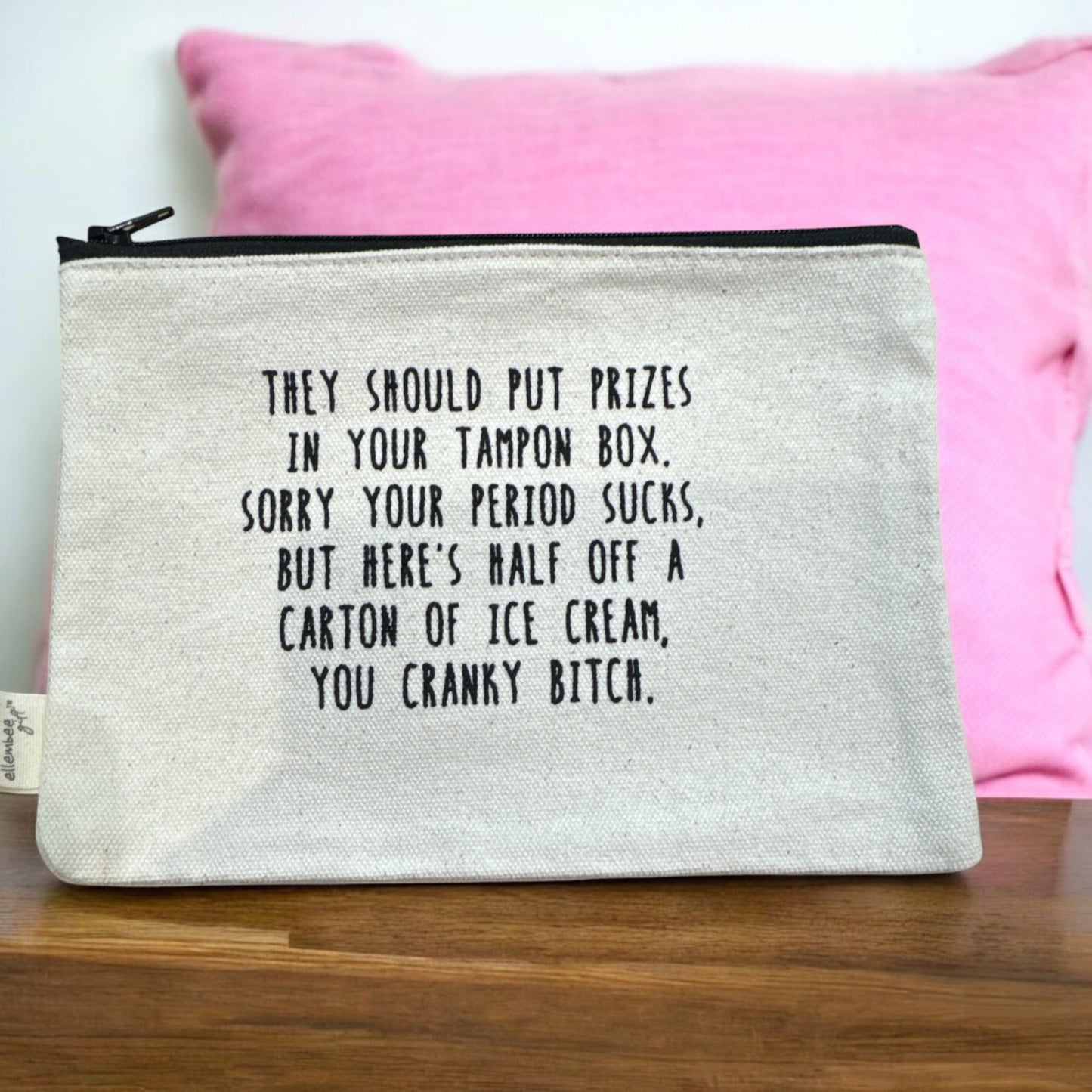 **Sarcastic Zipper Cosmetic Bags** - Med