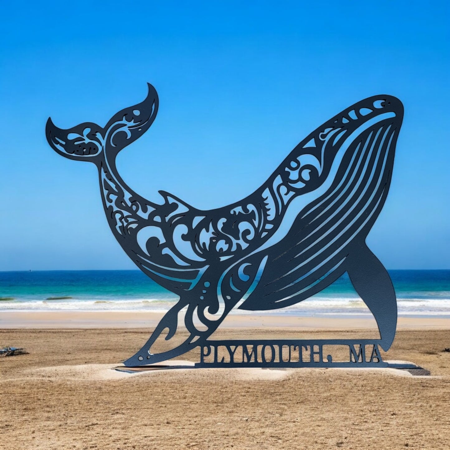 Decorative Humpback Whale Metal Art - Plymouth, MA