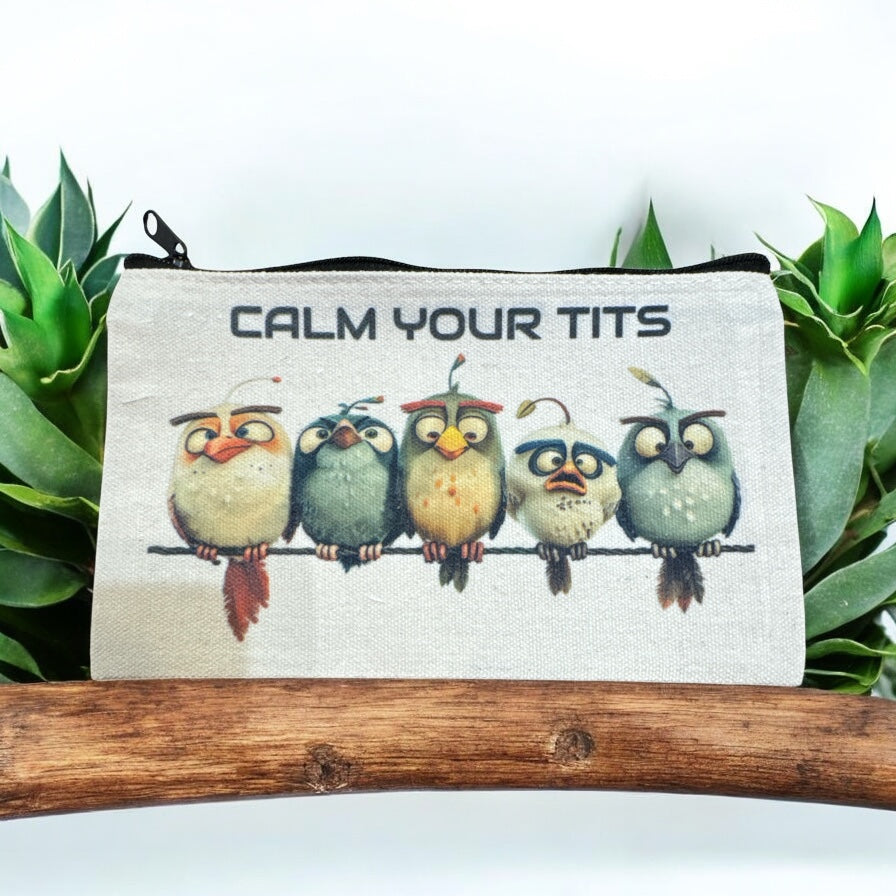 **Sarcastic Zipper Cosmetic Bags** - Sm.