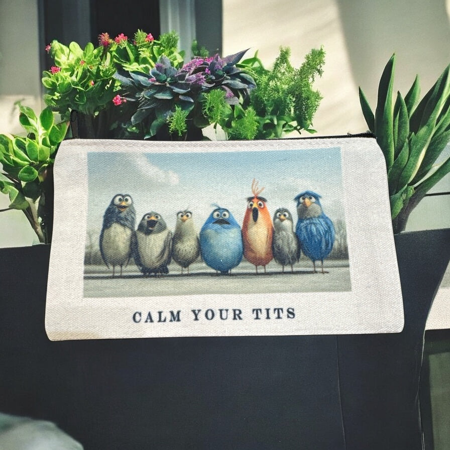 **Sarcastic Zipper Cosmetic Bags** - Sm.