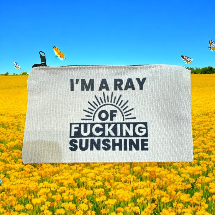 **Sarcastic Zipper Cosmetic Bags** - Sm.