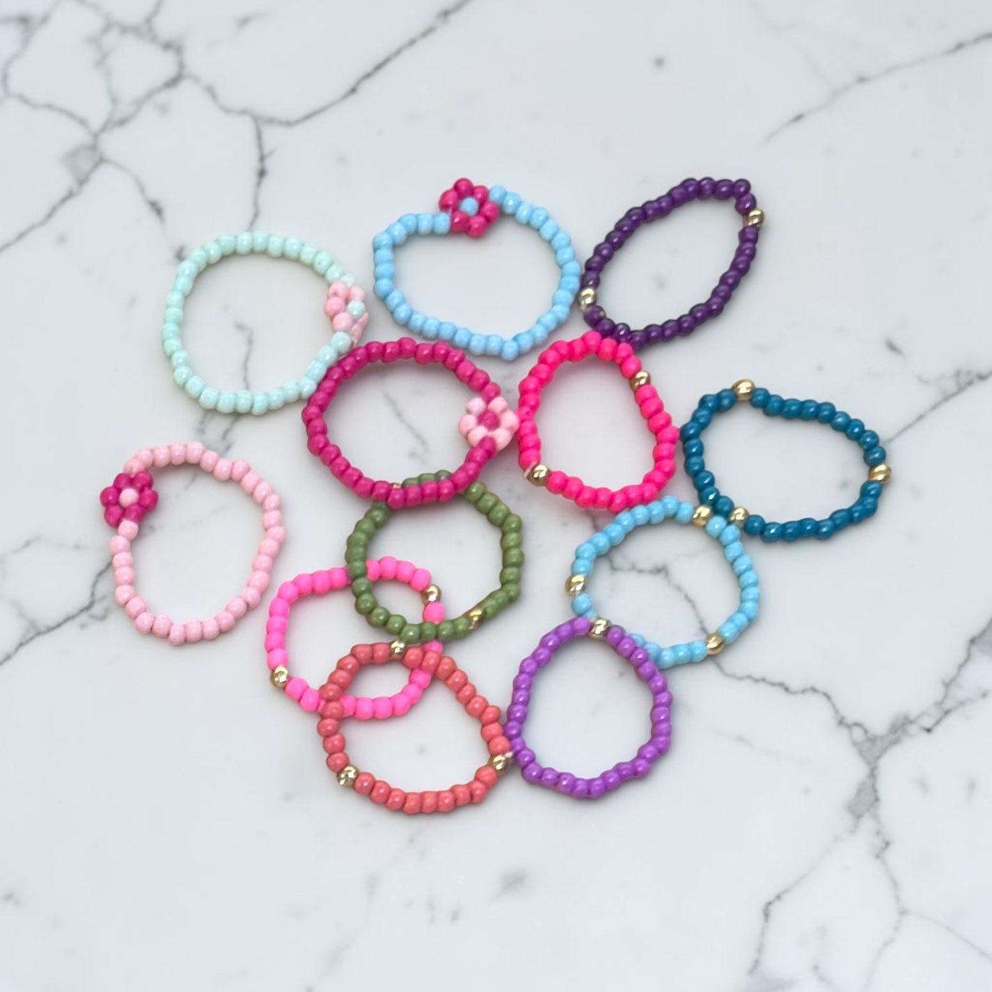 SI - Stretch Seed Bead Rings 12pk
