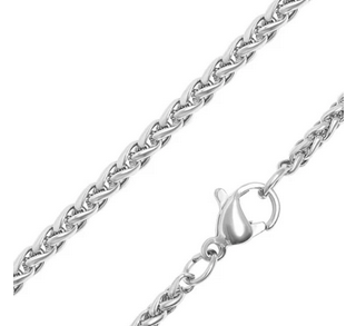 Stainless Steel Wheat Chain Necklace - 24" Chain / CHN9958