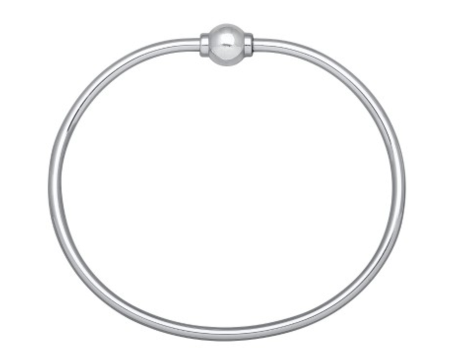 Cape Cod -Single Bead Silver Bracelet - SB5405 *