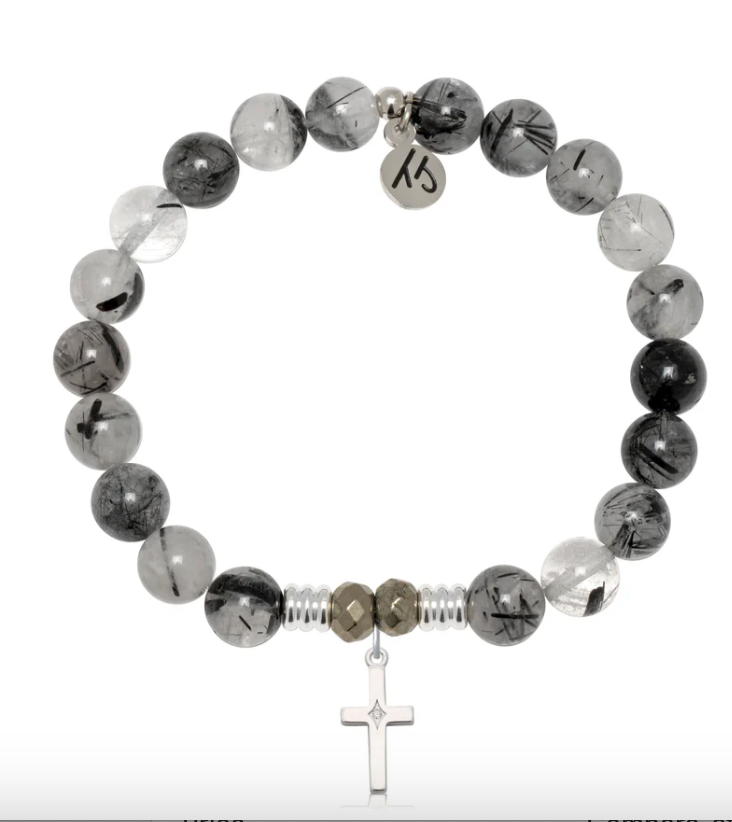 TJazelle Rutilated Quartz with Cross CZ (TJ241318)