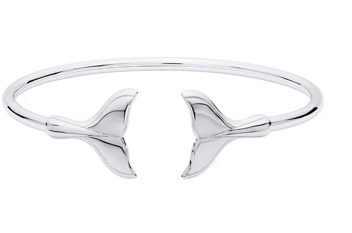 Evening Tide - SS Split Shank Flex Whale Tail Cuff - ENB3039 *