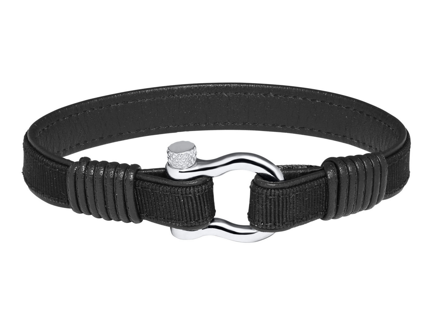 Evening Tide - SS POL. SHACKL BLK-BLK BRACELET - ENB3513P *