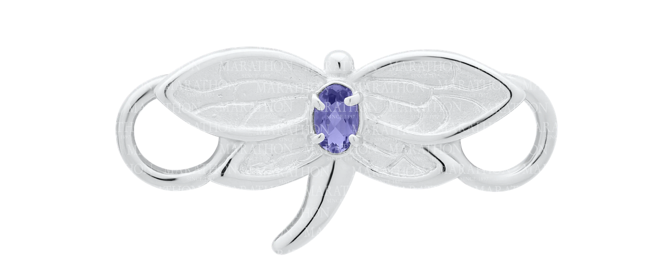 Conv Coll - SS Dragonfly w/ Iolite Clasp - SB5623 *