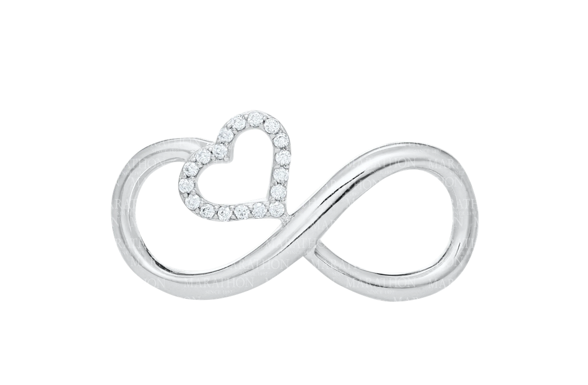 Conv Coll - SS Eternal Love-White CZ Heart - SB5948*