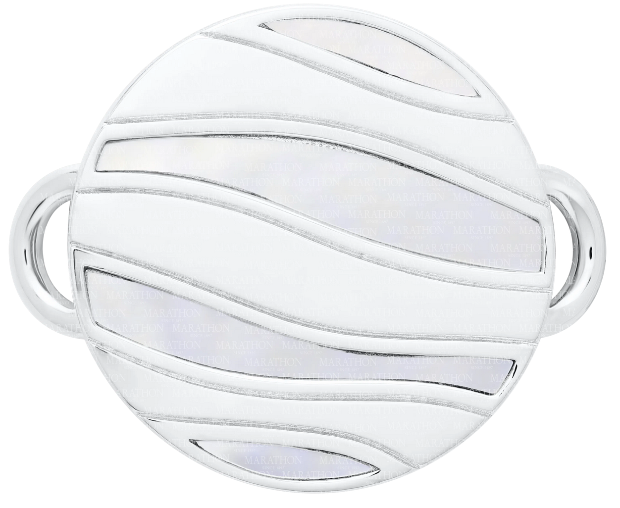 Conv Coll - SS Multi Wave MOP Disc Clasp - SB5992*