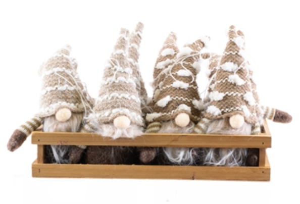Holiday Tan Gnome Ornaments
