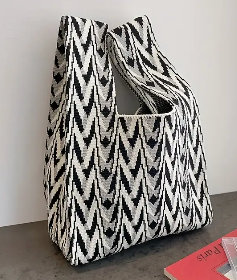 Elegant Women's Knit Tote Bag