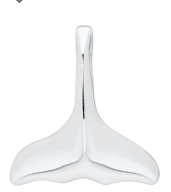 Evening Tide - SS SM Whales Tail Necklace - 18" ENP3019 *