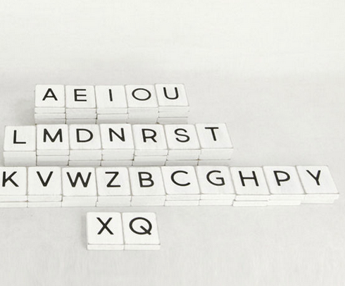 AC - Wood Tiles - White Letters - 15118