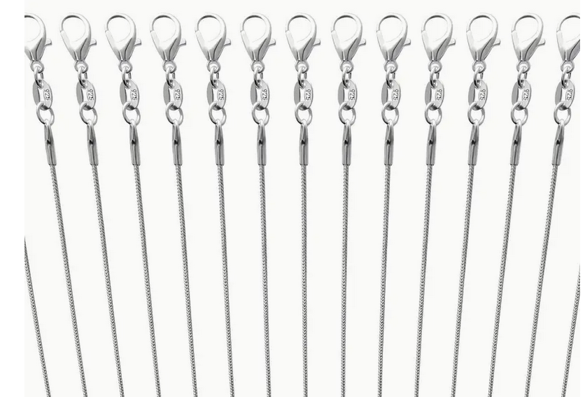 925 Sterling Silver Snake Chain 1.2mm 18 Inch