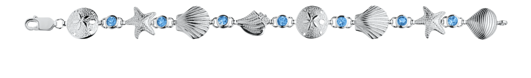 Evening Tide - SS SEALIFE-BL.TOPAZ BRACLET-ENB3001