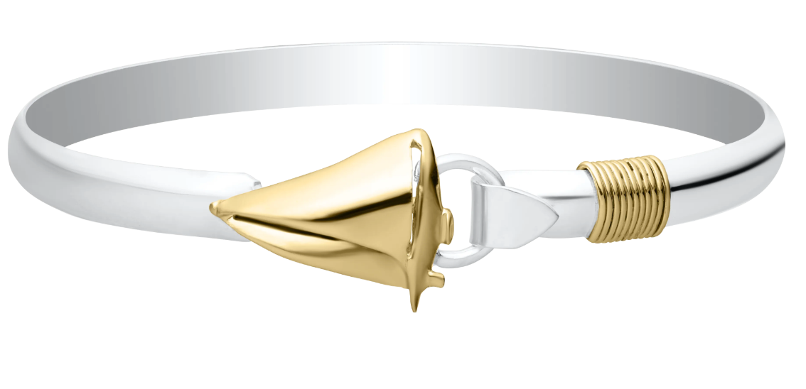 Evening Tide - SS/14K SAILBOAT WRAP BRACELET - ENBT024P *