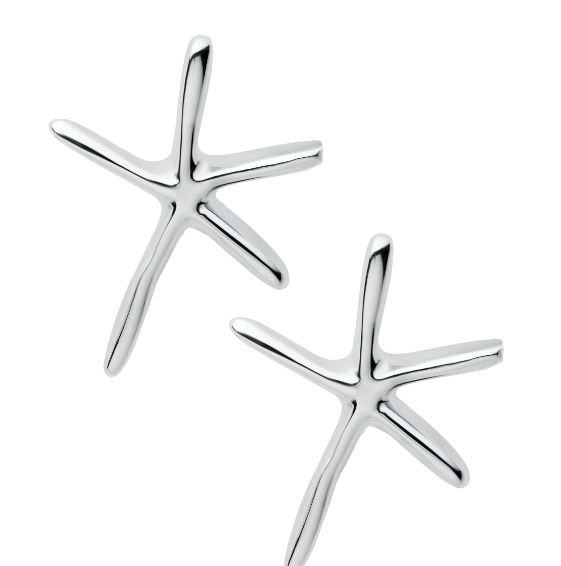 Evening TIde - STERL.SILVER STARFISH EARRINGS - ENE3297 *