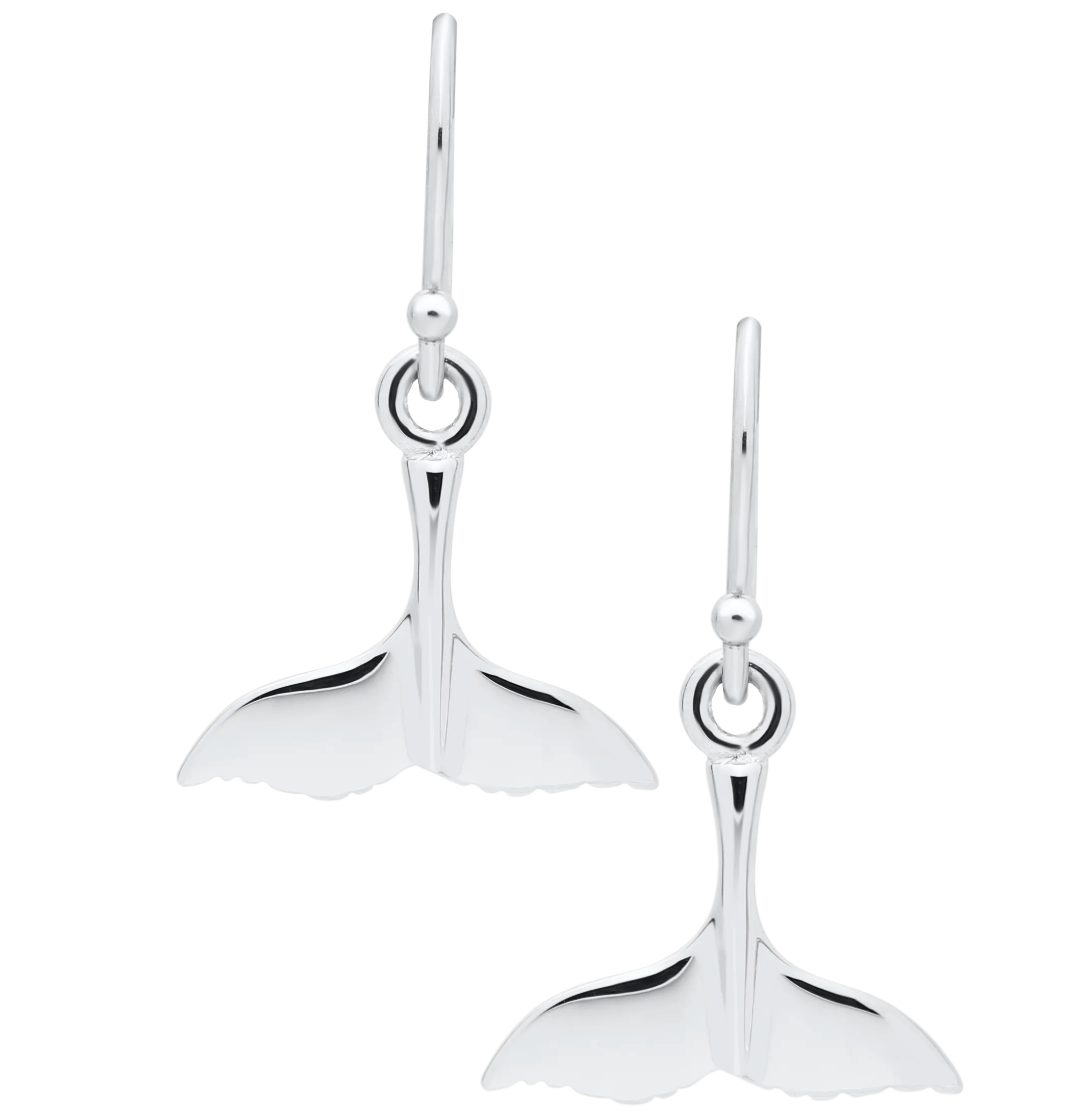 Evening Tide - SS WHALES TAIL DROP EARRINGS - ENE3019 *