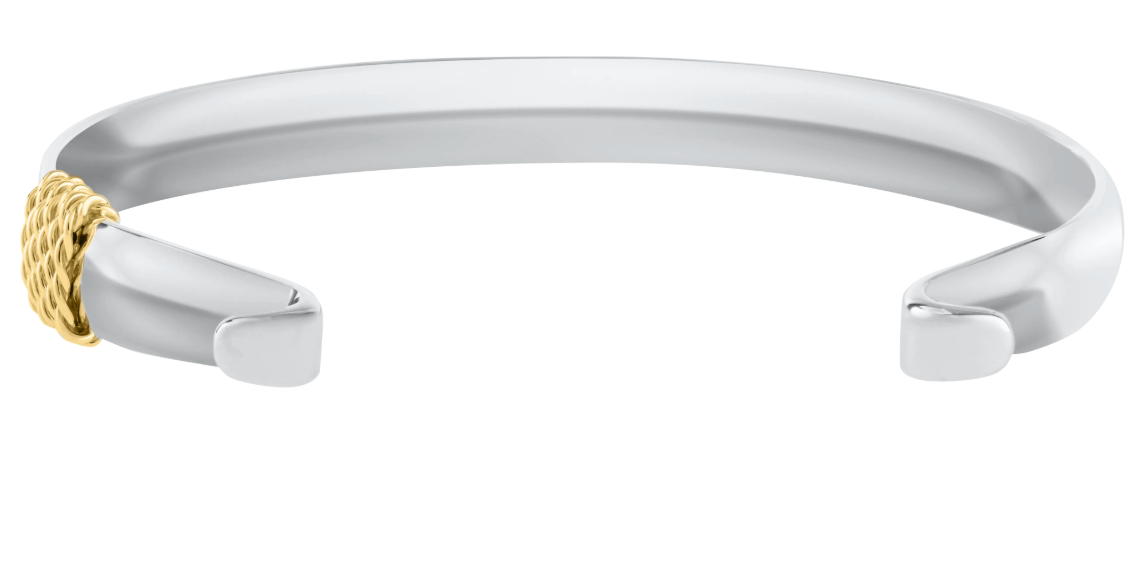 Conv Coll- SS-14K WRAP WIDE CONV BRACELET - ZB5421P *