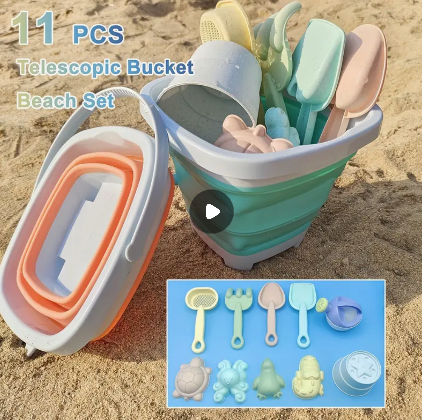 11 Piece Beach Sand Toy Set