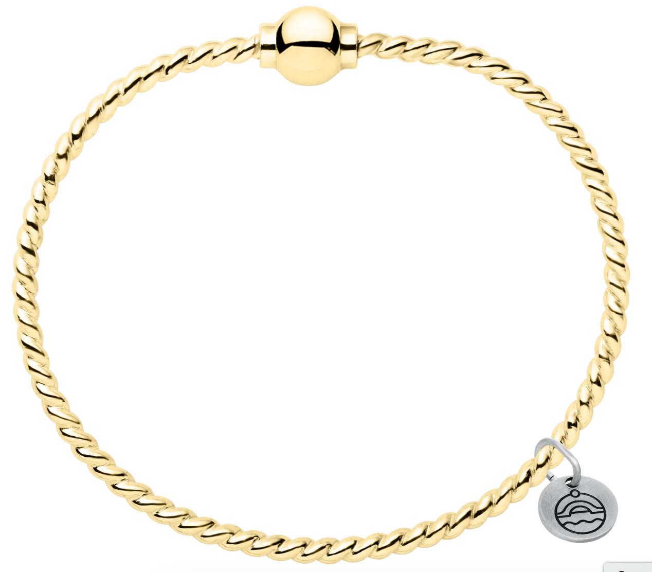 Cape Cod - 14K CC TWISTED WIRE BRAC-1BEAD - KB5408P *