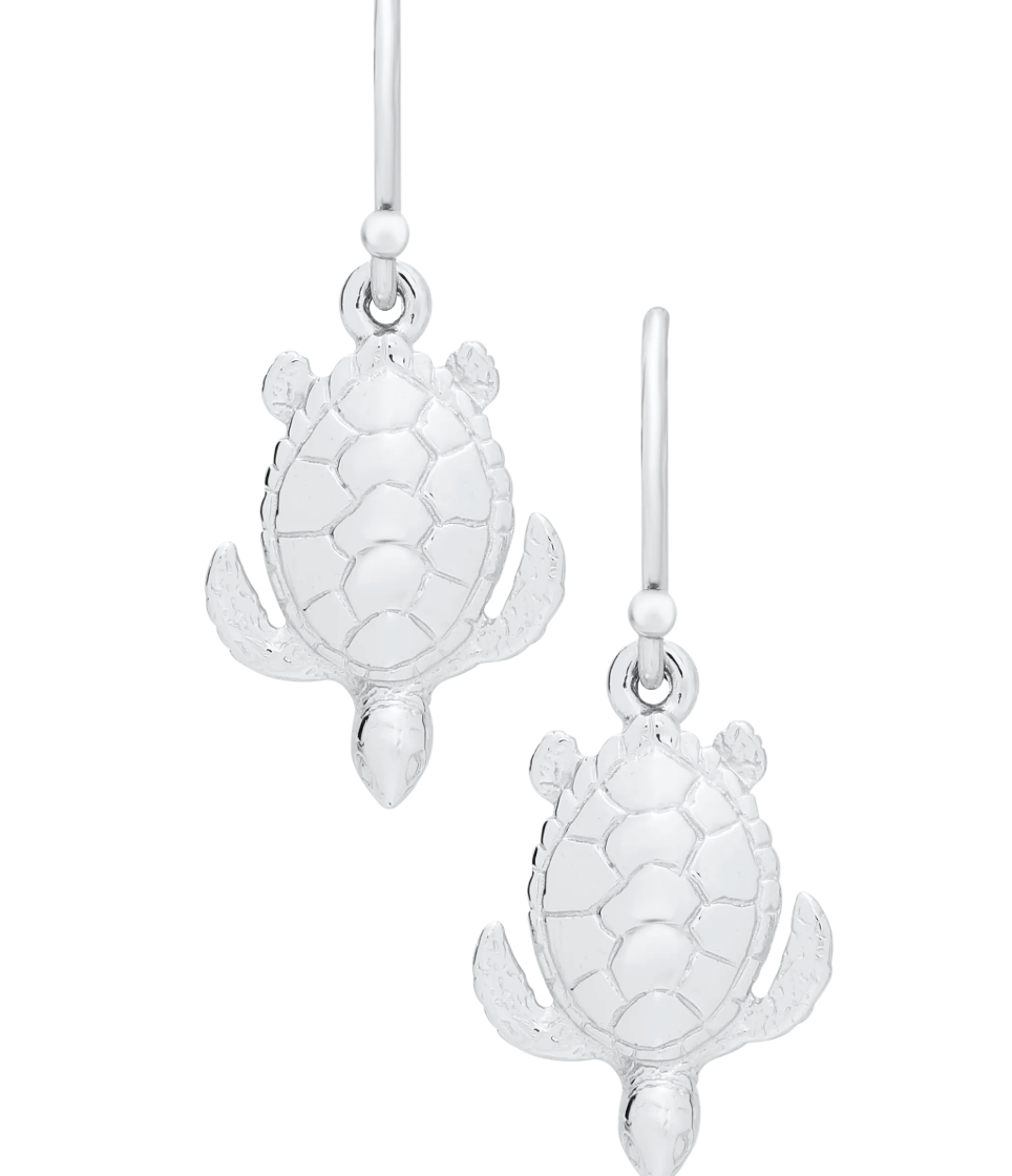 Evening Tide - SS SEA TURTLE DROP EARRINGS - ENE3022 *