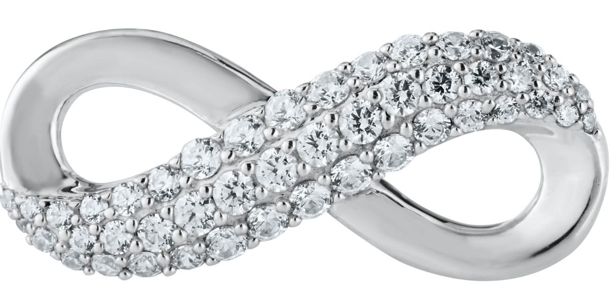 Conv Coll -SS INFINITY W/CRYSTALS CLASP - SB5781 *