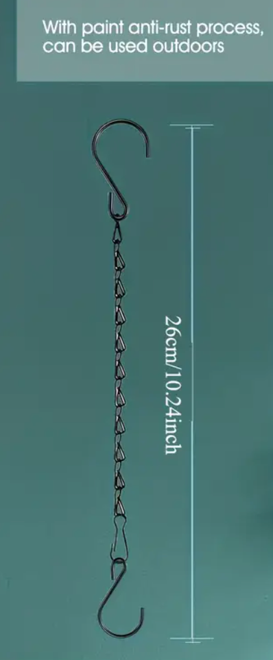 hook and chain for hanging plants 10-Inch Metal Plant Hanging / S Hook – Latitudes