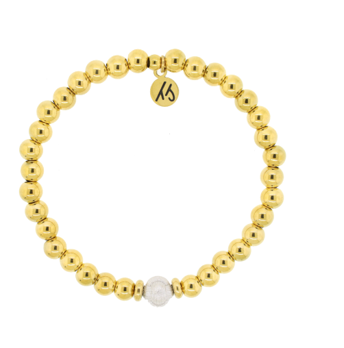 GOLD FILLED 18KT 6MM-SILVER FRIENDSHIP KNOT - TJ103111