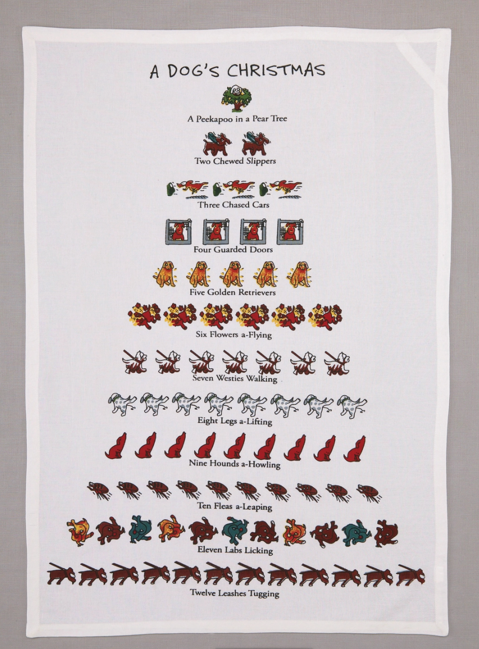 An Dog Lover’s Christmas Kitchen Towel