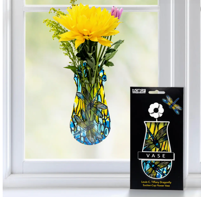 Suction Cup Flower Vase - Louis C. Tiffany Dragonfly