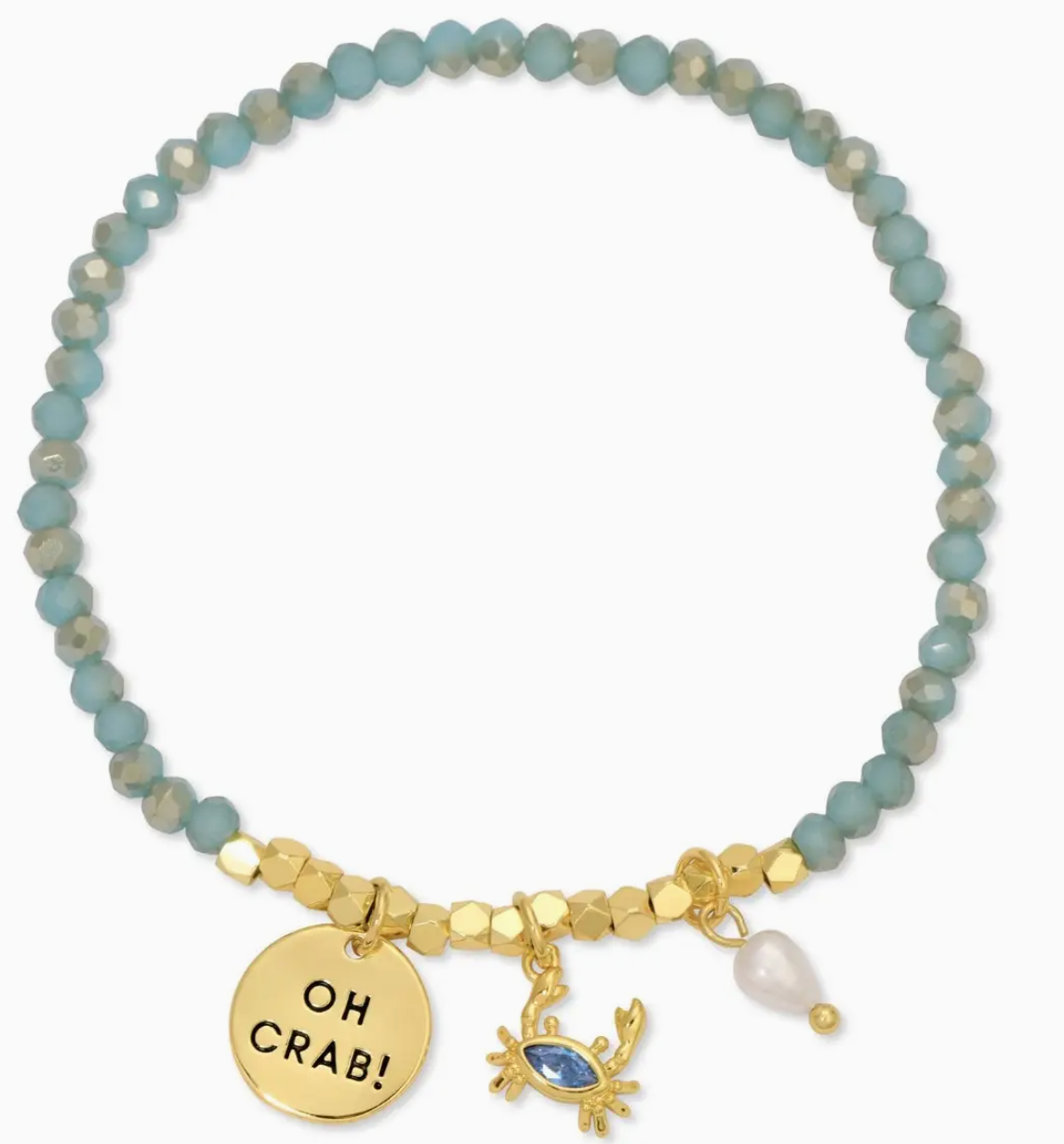 SI - Oh Crab! Blue Crab Stretch Charm Bracelet