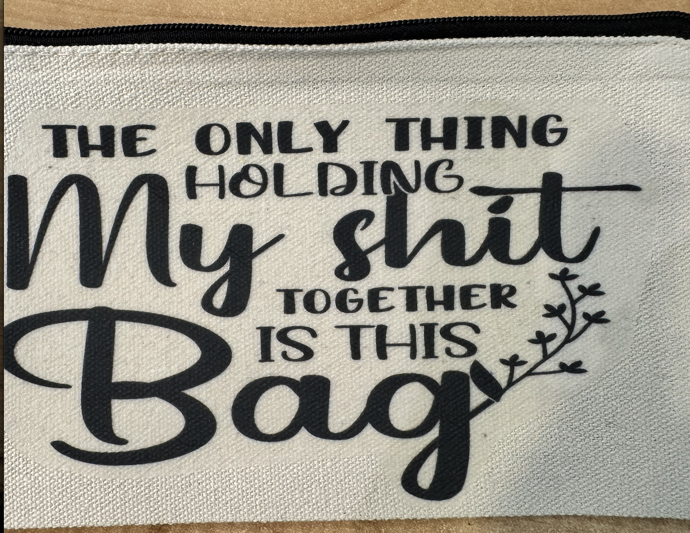 **Sarcastic Zipper Cosmetic Bags** - Sm.