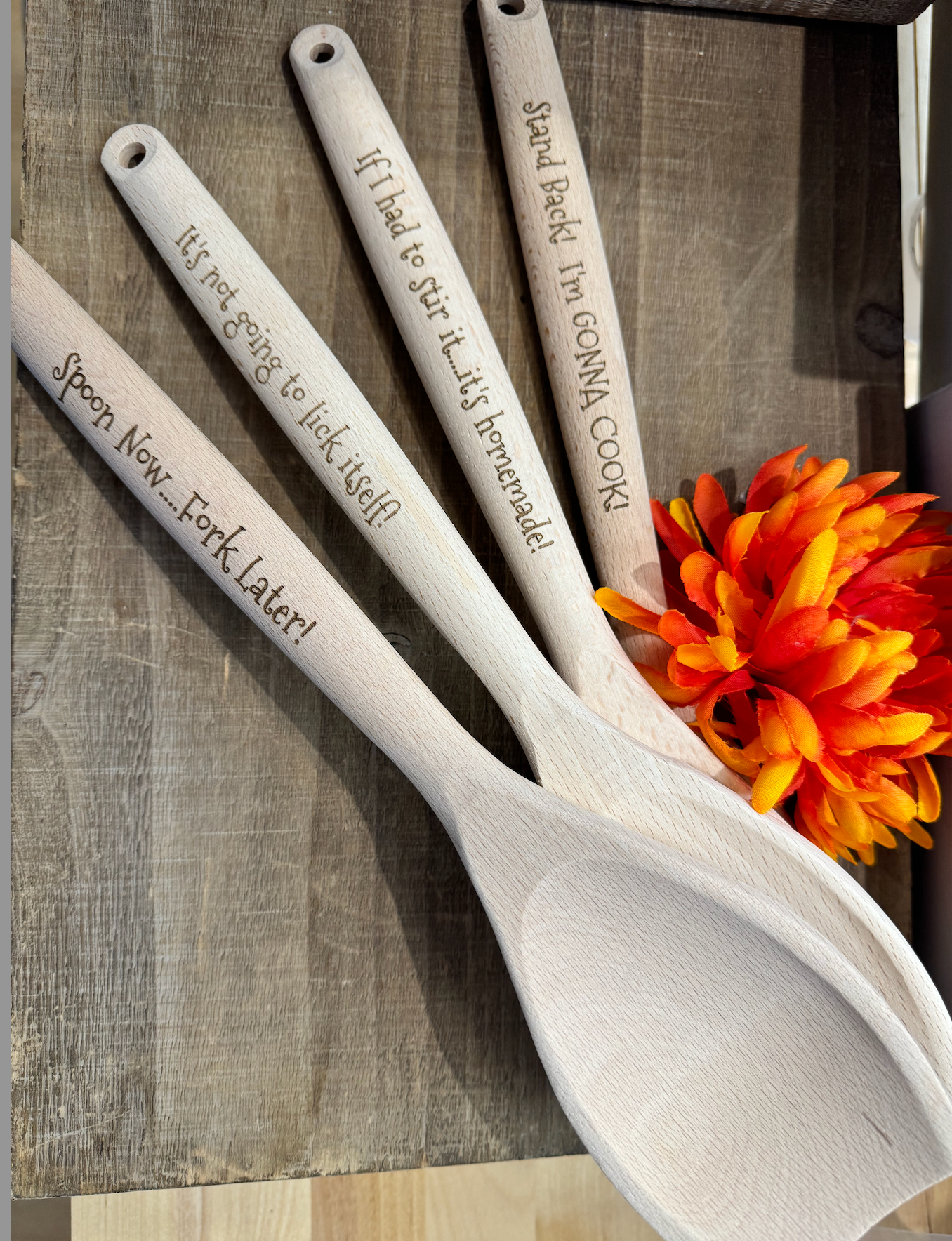Laser Etched Personalized Wooden Spoon