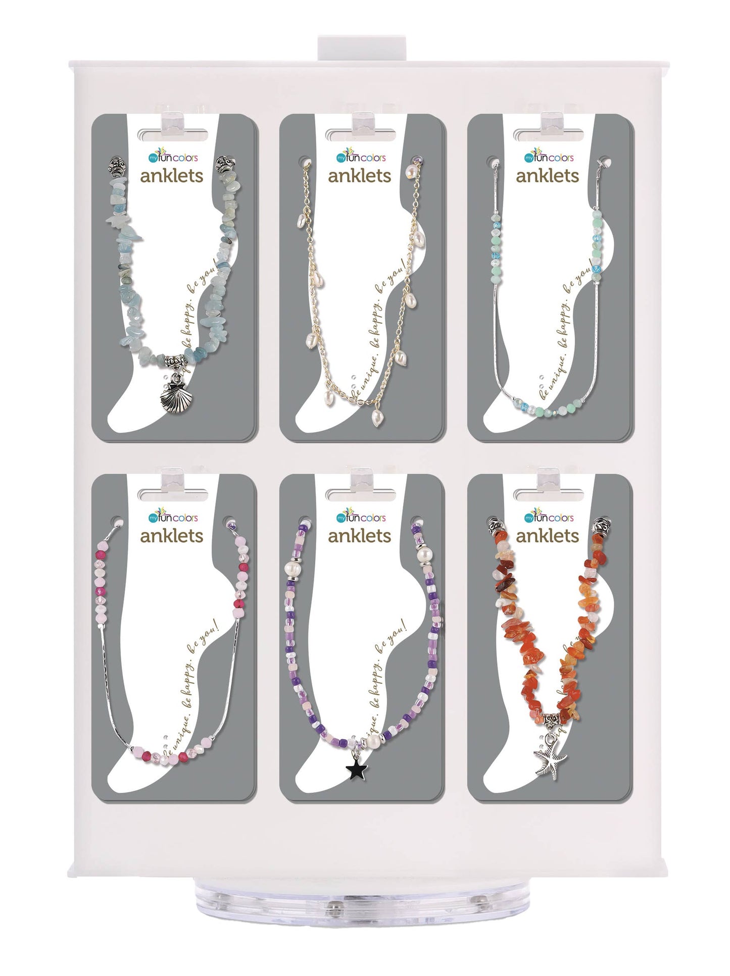 Ankle Bracelet | Amazonite Mini Beaded Gemstones with Silver