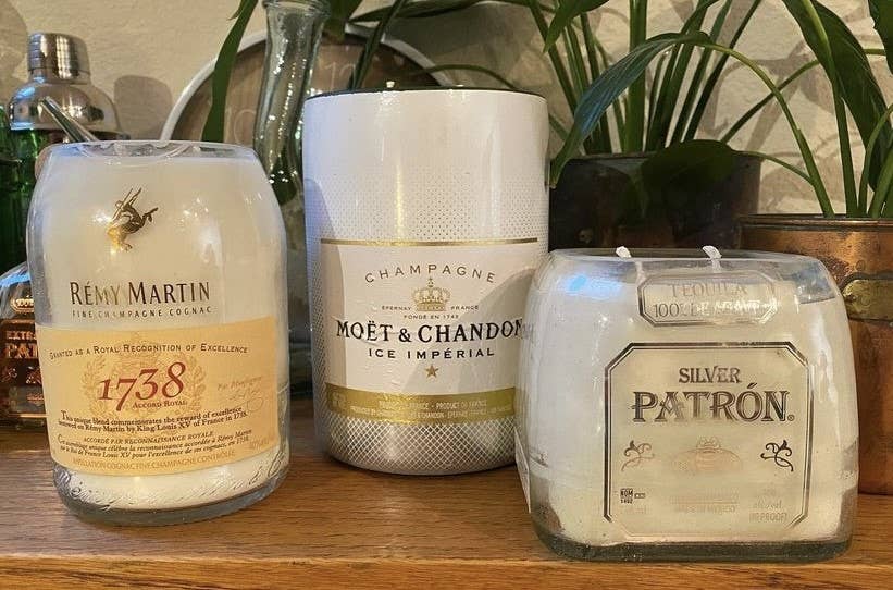 Liquor Bottle Candles