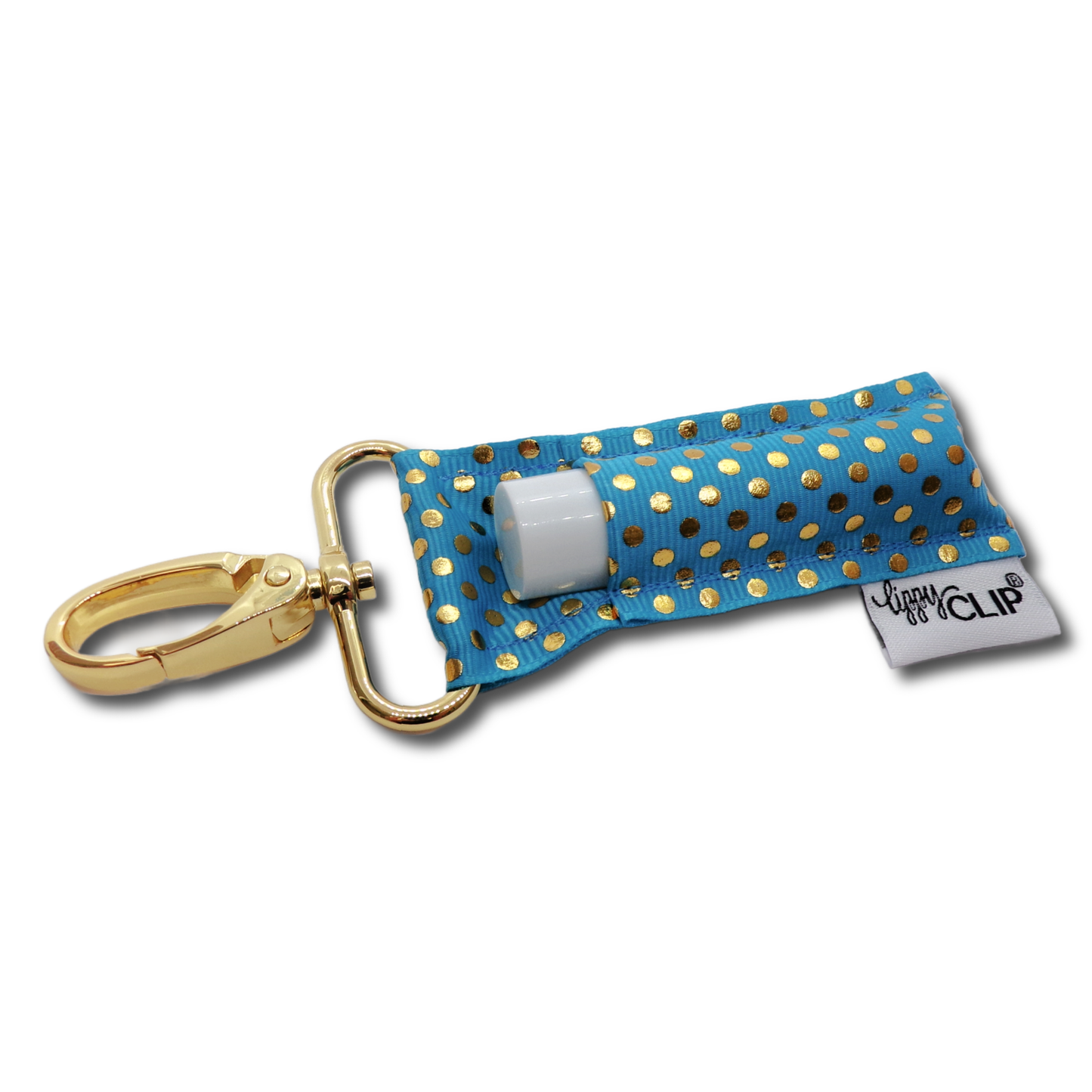 Gold Dots on Turquoise LippyClip®
