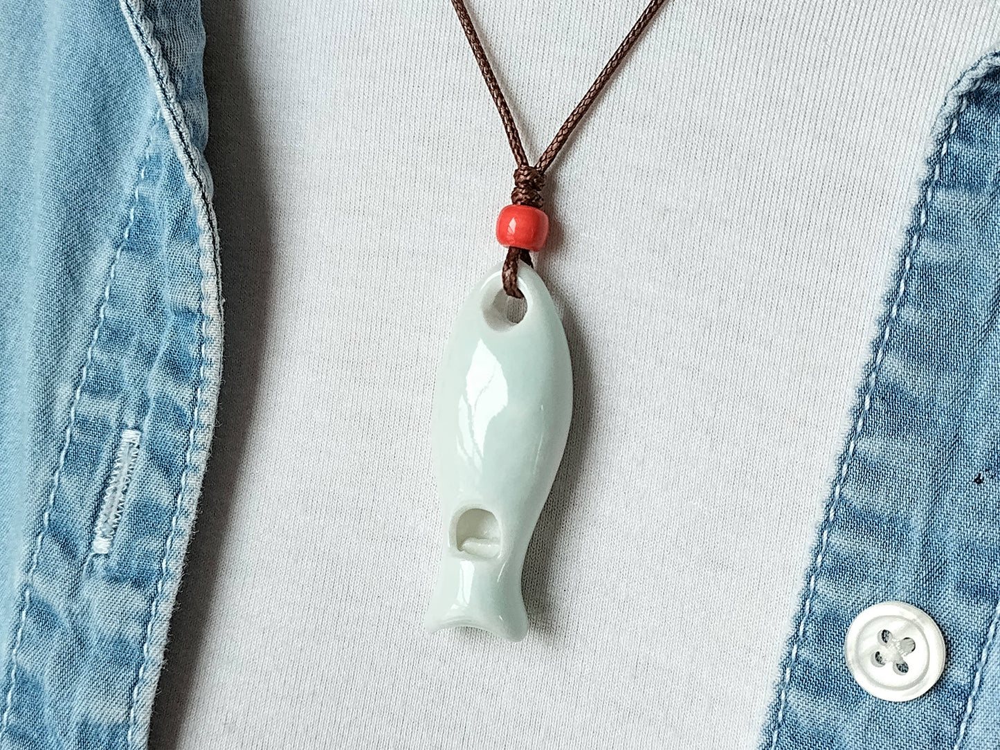 Fish Whistle, Nautical Necklace