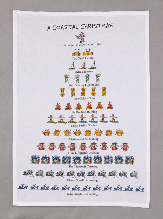 A Coastal Christmas Kitchen Towel