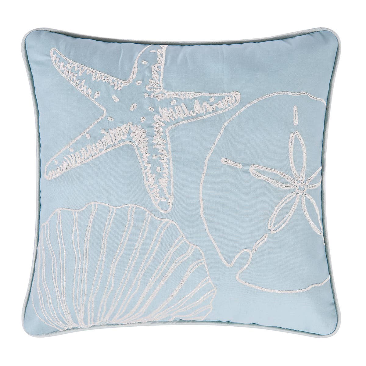 Coastal Starfish With Shells Throw Pillow