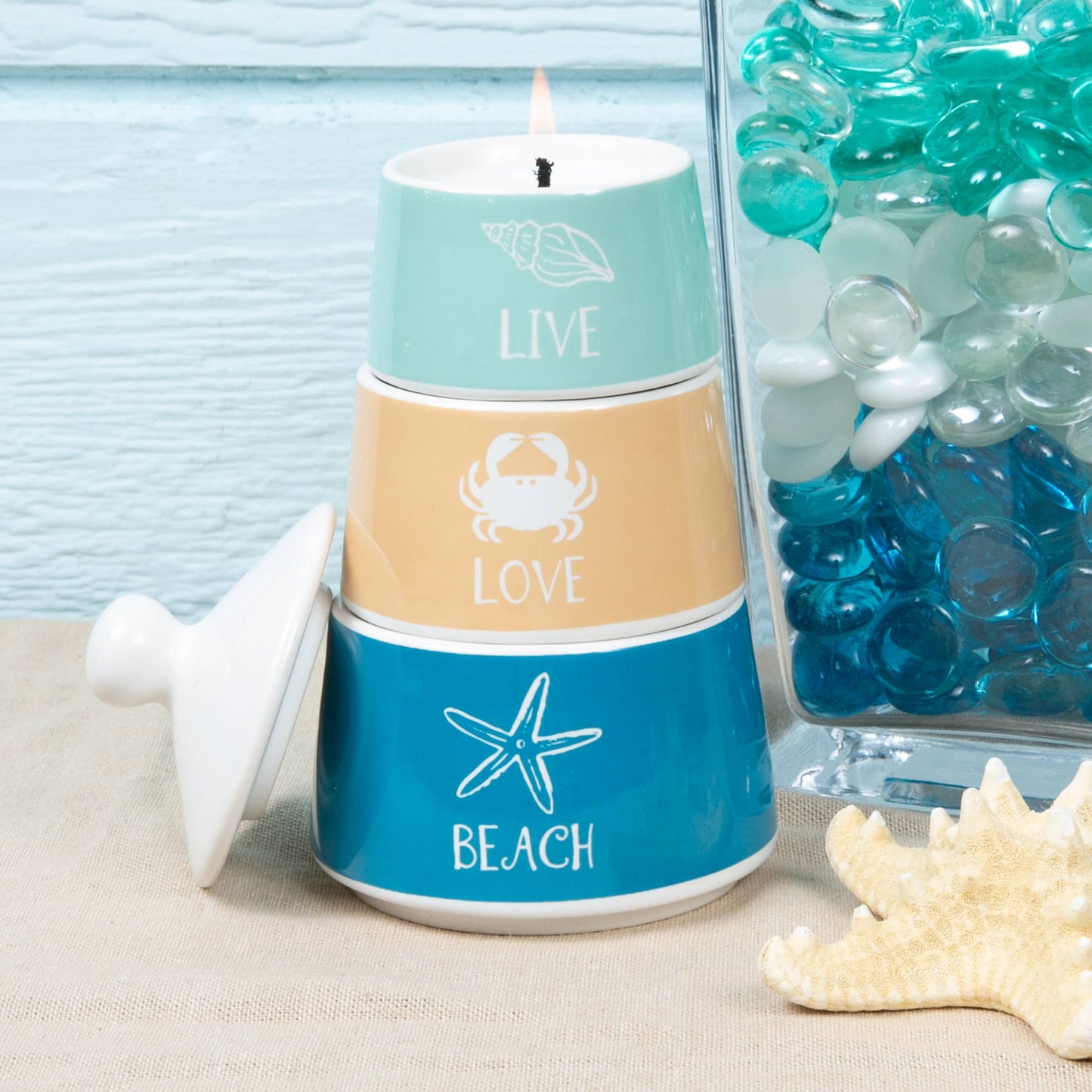 Lighthouse- Stackable Soy Candles (Set of 3)