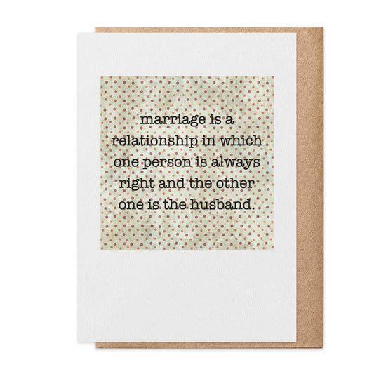 Marriage - Greeting Card